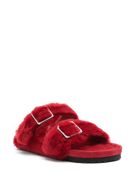 Ciabatte arizona in shearling in rosso Birkenstock 1774 - donna BIRKENSTOCK 1774 | 1029928RD